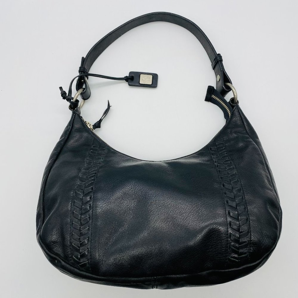 Ralph Lauren LRL Black Leather Hobo Bag Purse